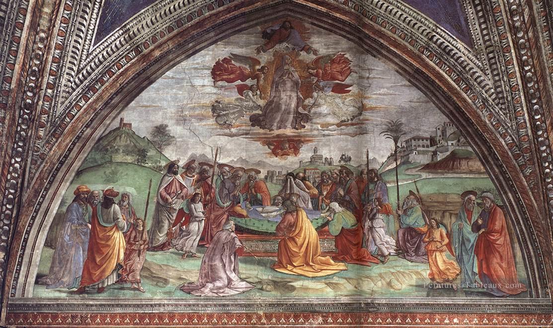 Mort et Assomption de la Vierge Renaissance Florence Domenico Ghirlandaio Peintures à l'huile